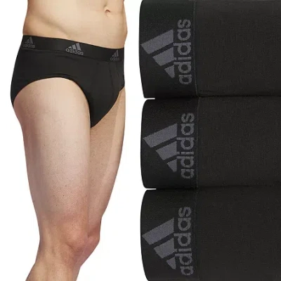 Adidas Originals Stretch Cotton Mens 3 Pack Briefs 5158003a In Black