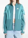 Adidas Originals Stripe Adizero Archive Running Jacket In Green