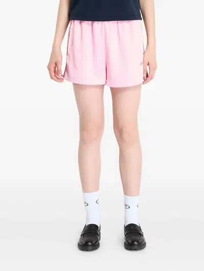 Adidas Originals Stripe-detailed Shorts In Pink