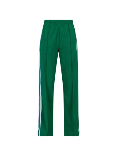 Adidas Originals Stripe Track Trousers In Green
