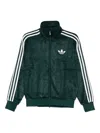 Adidas Originals Stripe Zip Sweatshirt In Green