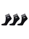 Adidas Originals Striped Ankle Socks Pack (pack Of Three) In Black