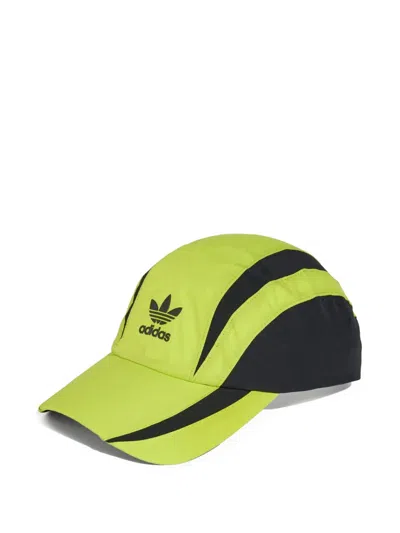 Adidas Originals Striped Cap In Yellow