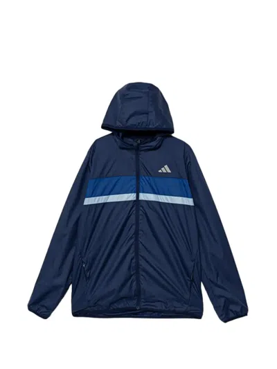 Adidas Originals Kids' Striped Hooded Jacket In Blue