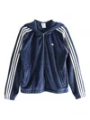 Adidas Originals Striped Hooded Kg3624 Knitwear In Blue