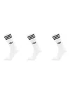Adidas Originals Striped Logo Socks (pack Of Three) In White