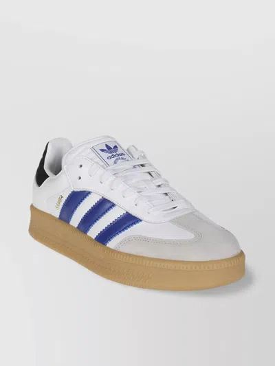 Adidas Originals Striped Low-top Sneakers Rubber Sole In Weiss