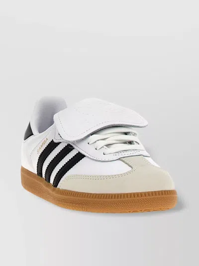 Adidas Originals Striped Low-top Sneakers With Round Toe In White