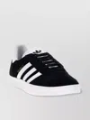 Adidas Originals 'striped' Low-top Suede Sneakers With Rubber Sole In Black