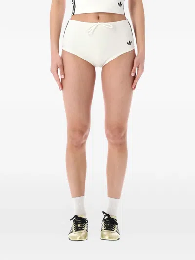 Adidas Originals White Sport Tight Shorts In Black