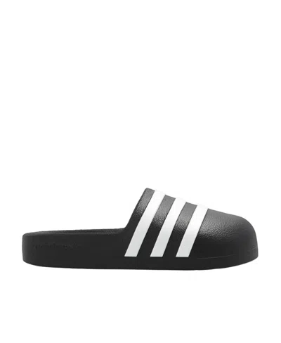 Adidas Originals Striped Rubber Slides In Black