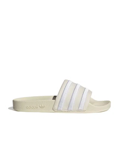 Adidas Originals Striped Slippers In Red