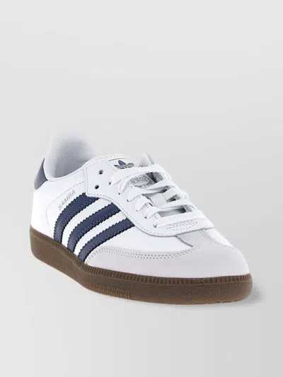 Adidas Originals Striped Sneakers With Durable Rubber Sole In White