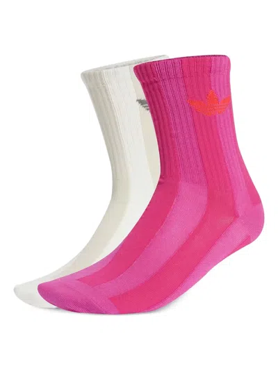 Adidas Originals Striped Socks (pack Of Two) In Pink