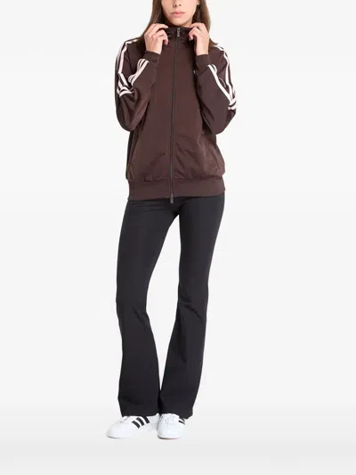 Adidas Originals Striped Track Jacket In Brown