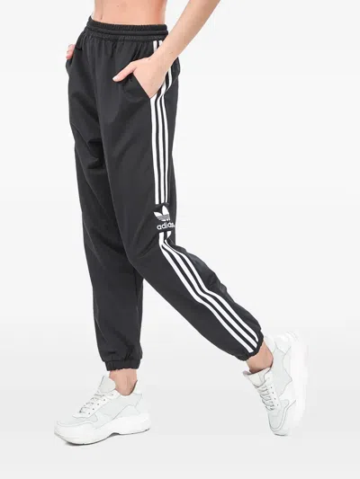 Adidas Originals Striped Track Pants In Black
