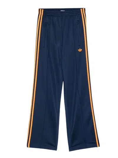 Adidas Originals Striped Track Pants In Blue