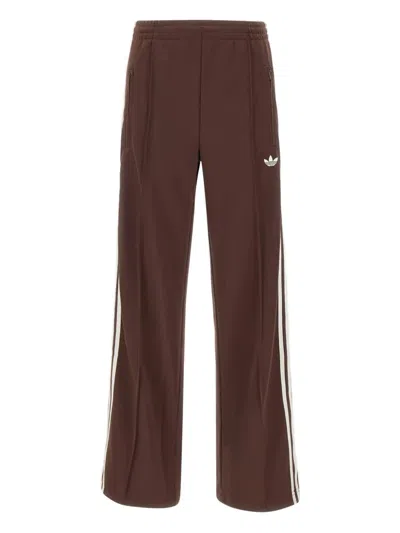 Adidas Originals Striped Track Pants In Brown