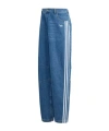 Adidas Originals Striped Wide-leg Jeans In Blue