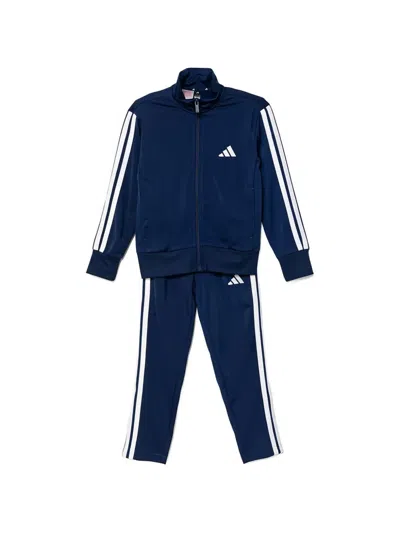 Adidas Originals Kids' Stripe-detail Tracksuit In Blue