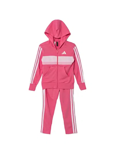 Adidas Originals Kids' Stripe-detail Tracksuit In Pink