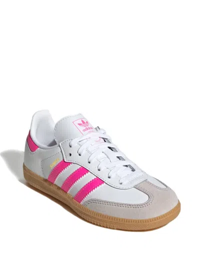 Adidas Originals Kids' Stripes Samba Sneakers In White