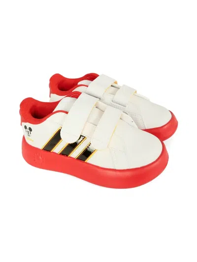 Adidas Originals Babies' Stripes Touch-strap Sneakers In White