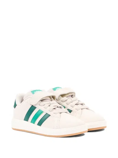 Adidas Originals Kids' Stripes Touch-strap Leather Sneakers In Multi
