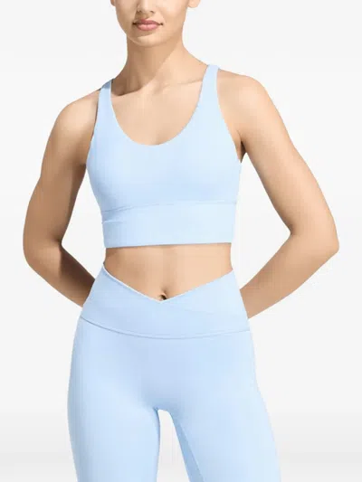 Adidas Originals Studio All Me Sports Bra In Blue