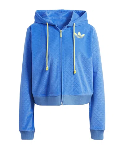 Adidas Originals Stylish Hooded Coat In Blue