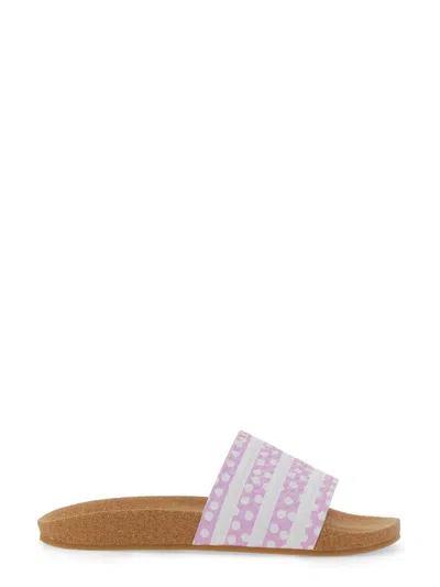 Adidas Originals Stylish Slip-on Slipper With Cork Sole In Pink