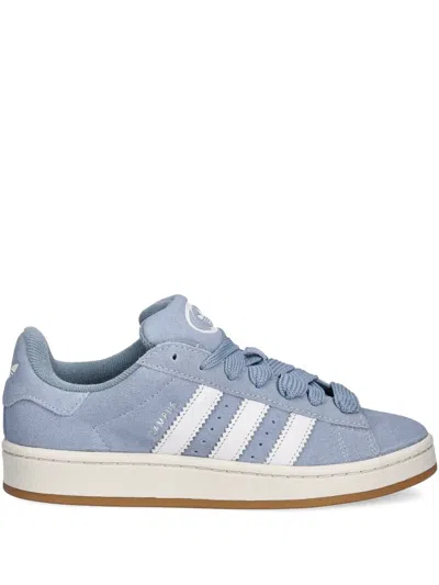 Adidas Originals Suede 3-stripe Sneakers In Blue