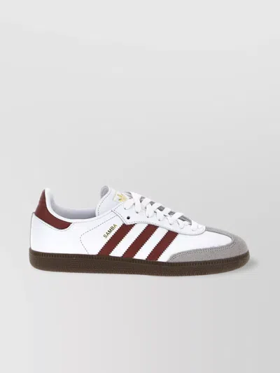 Adidas Originals Suede-accented Sneakers With Contrasting Sole In White