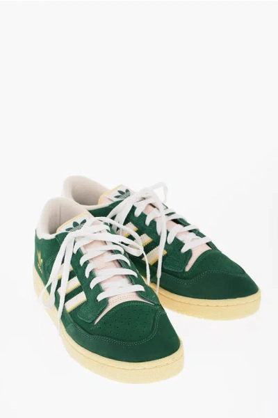 Adidas Originals Suede Centennial Sneakers With Contrasting Logo In Green