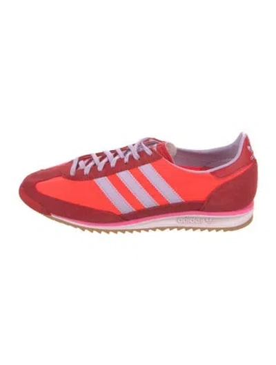 Pre-owned Adidas Originals Suede Colorblock Pattern Athletic Sneakers In Red