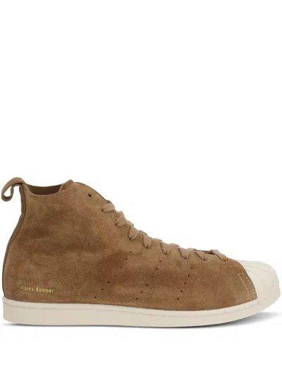 Adidas Originals Suede High-top Sneakers In Sand