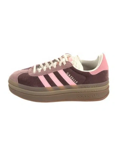 Pre-owned Adidas Originals Suede Leather Trim Embellishment Sneakers In Multi