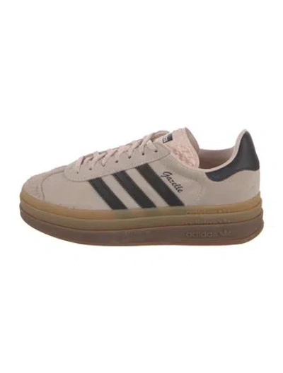 Pre-owned Adidas Originals Suede Leather Trim Embellishment Sneakers In Pink