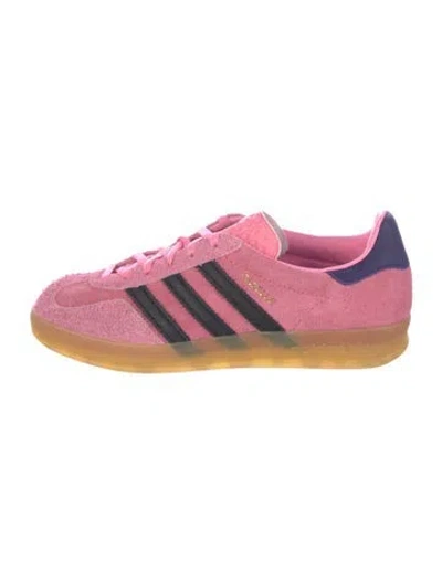 Pre-owned Adidas Originals Suede Leather Trim Embellishment Sneakers In Pink