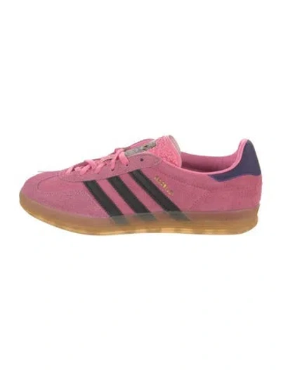 Pre-owned Adidas Originals Suede Leather Trim Embellishment Sneakers In Pink