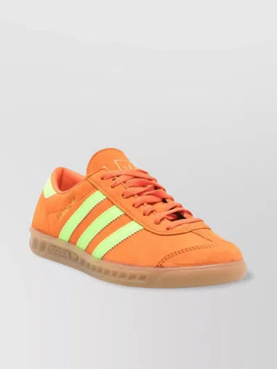Adidas Originals Suede Low-cut Sneaker Translucent Sole In Orange