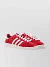 Adidas Originals Suede Low-top Sneakers Herringbone Motif In Red