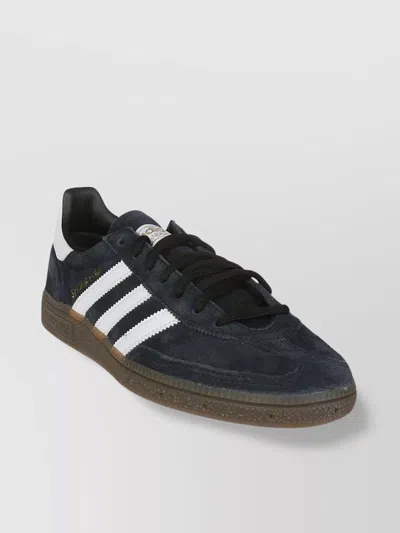 Adidas Originals Suede Low-top Sneakers Three-stripe Design In Black