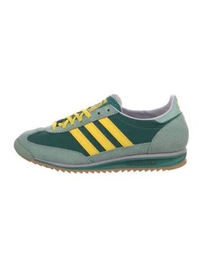 Pre-owned Adidas Originals Suede Printed Sneakers In Green