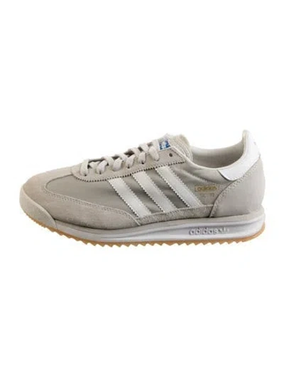 Pre-owned Adidas Originals Suede Striped Athletic Sneakers In Gray