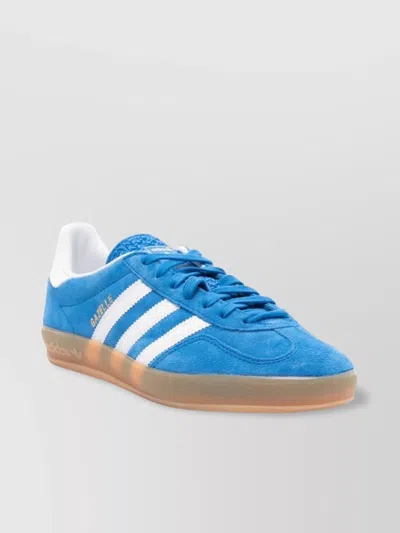 Adidas Originals Suede Striped Sneakers Rubber Sole In Blue