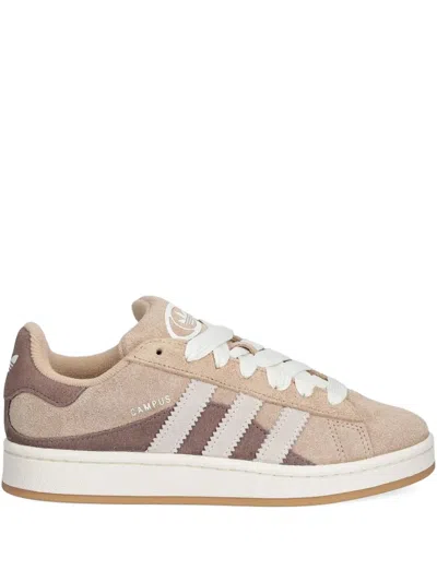 Adidas Originals Suede Three-stripe Sneakers In Neutral