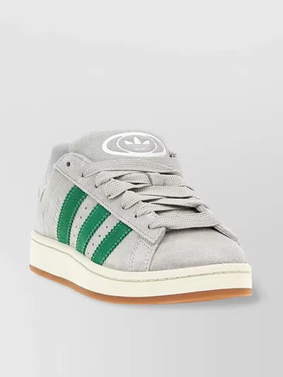 Adidas Originals Suede Upper Campus Sneakers With Rubber Sole In Gray