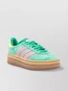 Adidas Originals Suede Upper Sneakers With Contrast Heel Tab In Cyan
