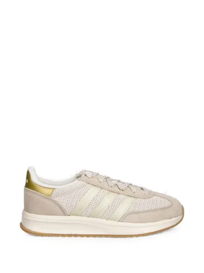 Adidas Originals Suede-panelled Knit Sneakers In Neutral